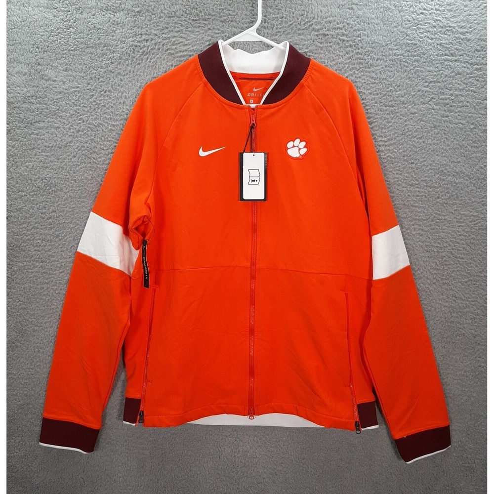 Clemson Tigers Jacket Adult Medium Orange Nike Dri Fit Therma NCAA Sports NEW